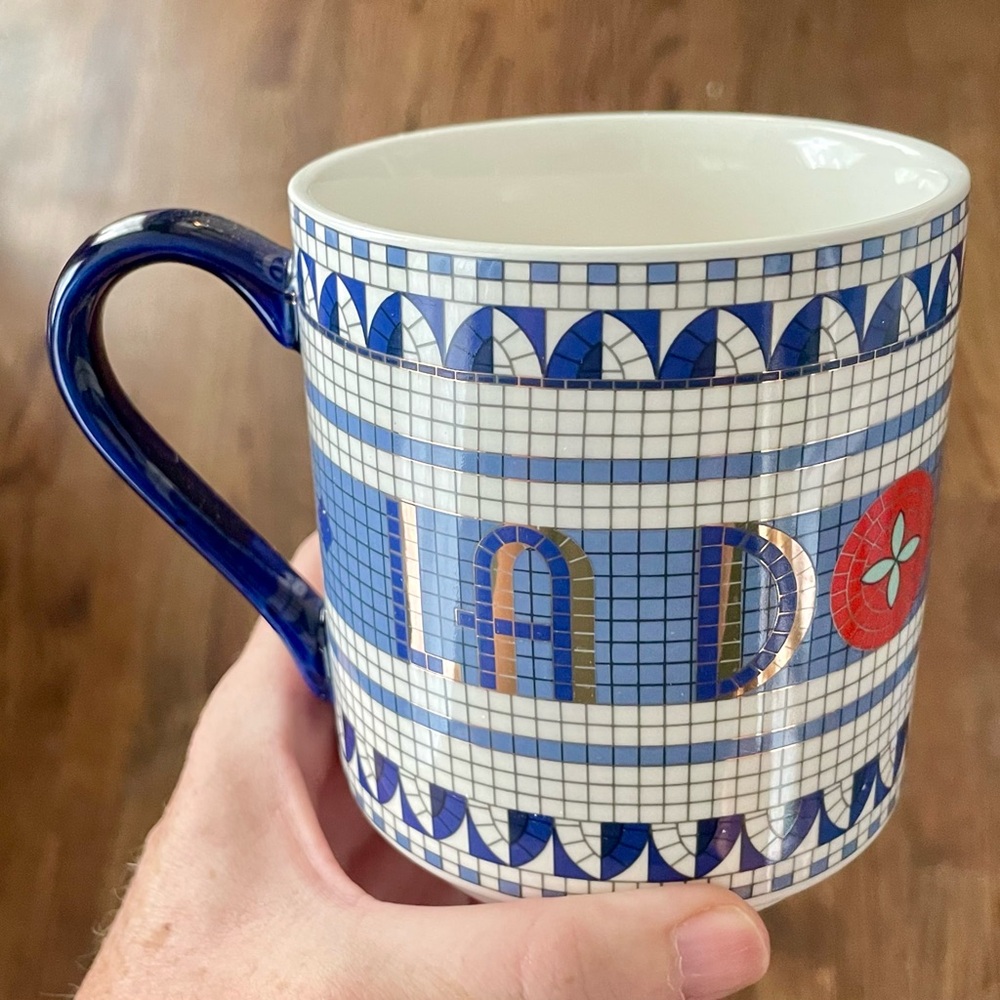 Anthropologie La Dolce Vita Bistro Tile Mug Italy Italian